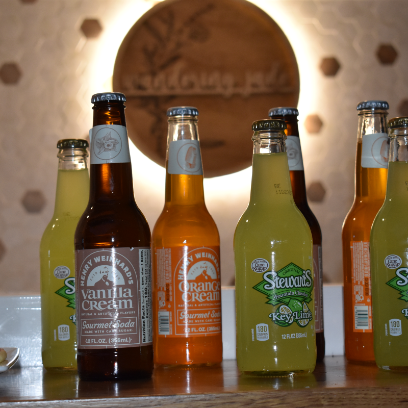 Photo of an assortment of sodas by the Wandering Jade.