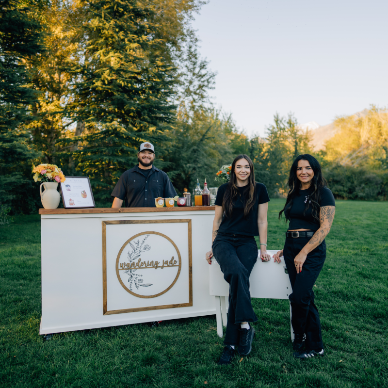 Wandering Jade Team posing around the Gypsy Pop-up Bar